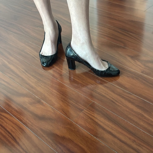 Prada Shoes - Prada Black Patent Leather Heels